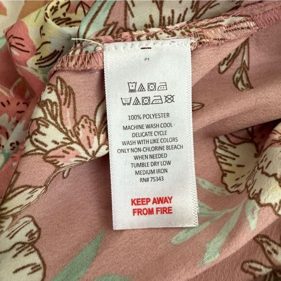 Cupcakes & Cashmere Floral Pajama Bottoms Pink Floral Large - Picture 5 of 6